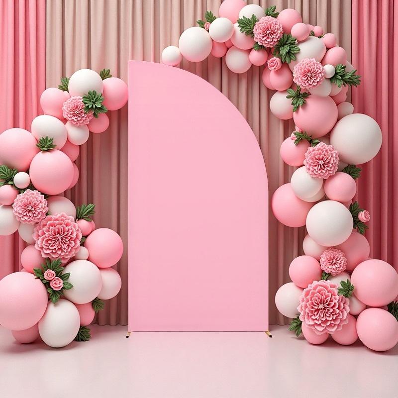 Bogenhintergrundbezug, Doppelseitiger Spandex-Spannbezug, Hochelastischer Halbmond-Bogenbezug, Fotostudio-Hintergrund