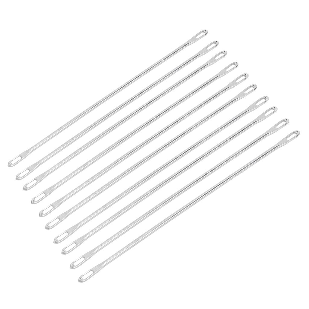 20 Pcs Double Eye Needle Metal 9cm Long Transfer Needle Fit for Knitting Machine