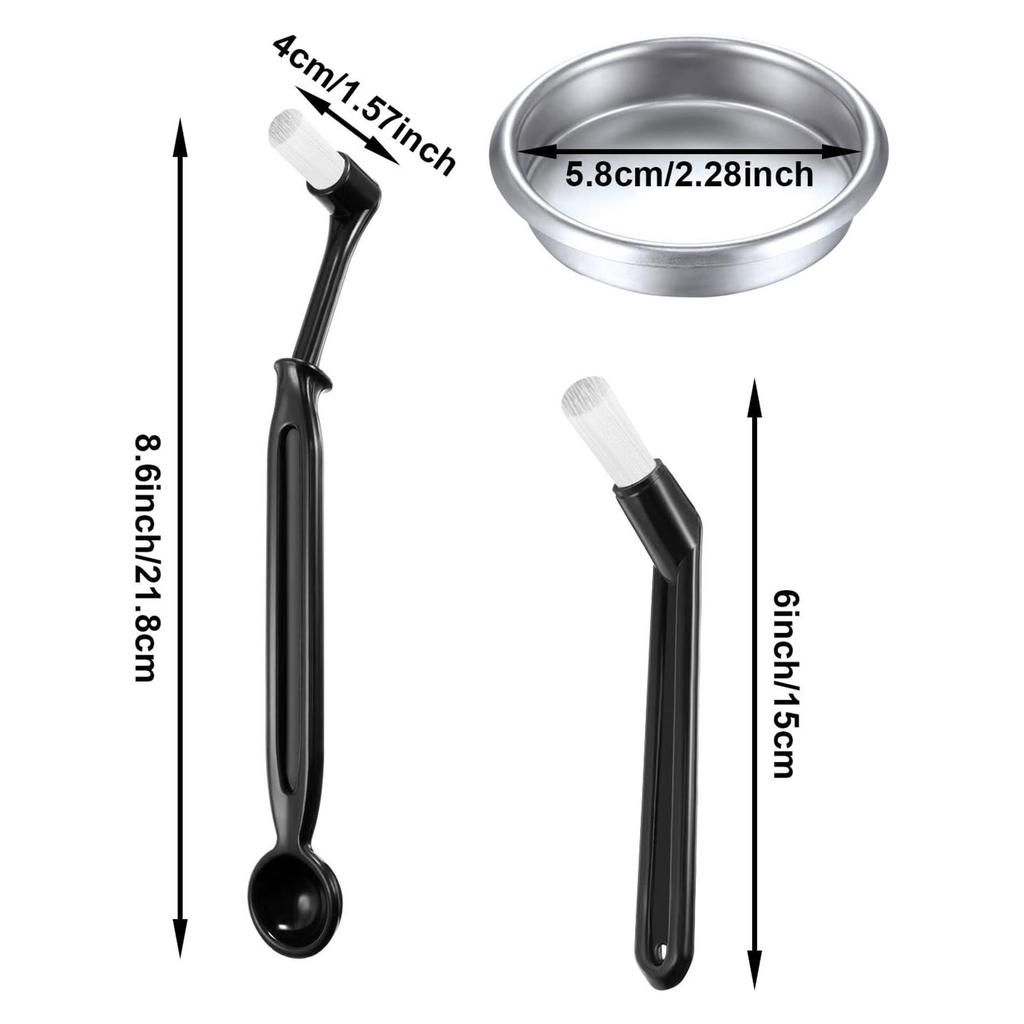 Środek do czyszczenia szczotki do ekspresu do kawy 4 sztuki Szczotka do ekspresu do kawy z wkładką ze stali nierdzewnej 58 mm do płukania wstecznego Metalowy ślepy filtr