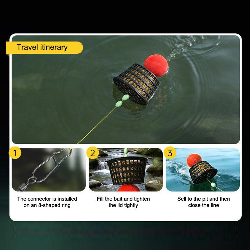 1/5Pcs Thrower Feeder Holder Fishing Lure Basket Cage Bait Cage Fishing Accessories Carp Fishing Trap Bait Lure
