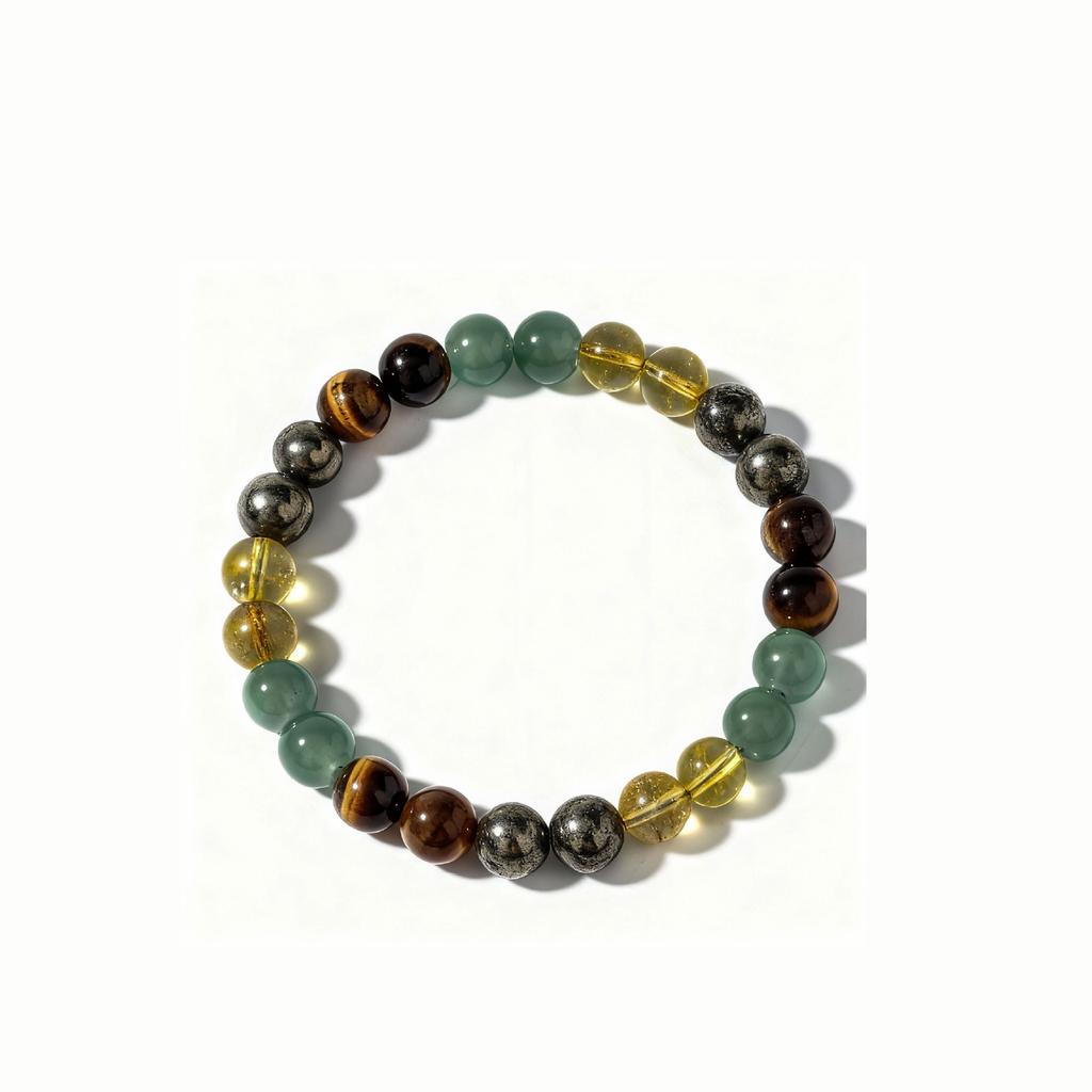 Festive Gifts Tiger Eye Green Aventurine Citrine Pyrite Beaded Bracelet Natural Fashion Jewelry For Men Women Daily Wear Gift
