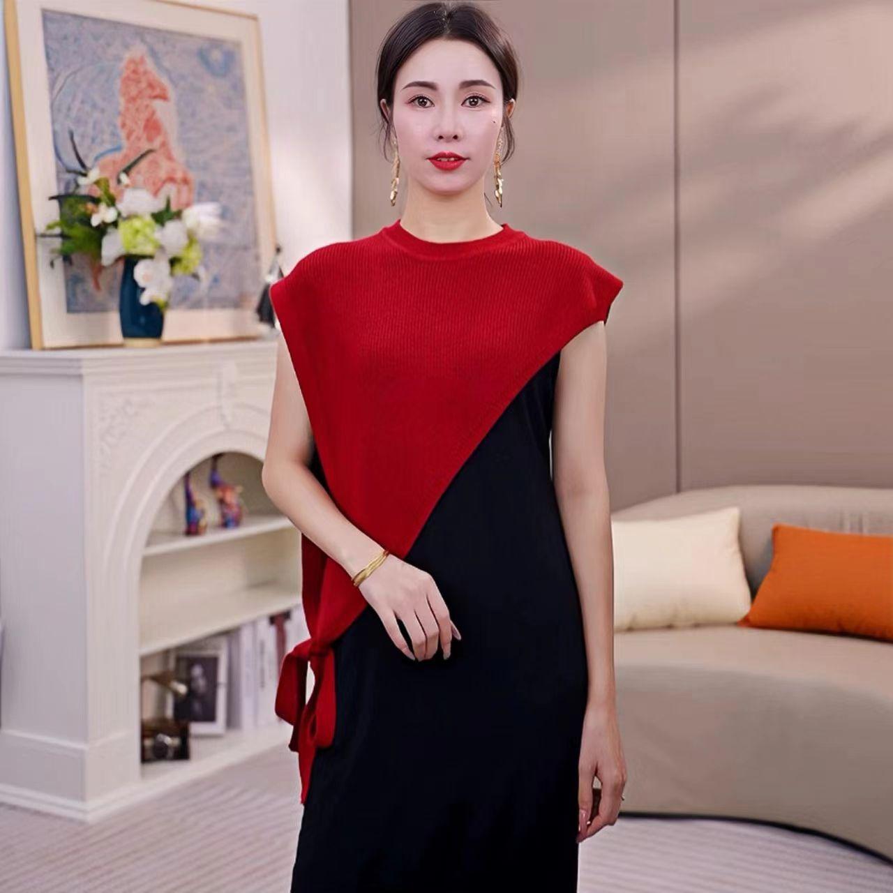 Осень и зима, новая женская шаль с косыми плечами, высококачественный ретро-дизайн, треугольная вязаная шаль, многослойный жилет 40*30cm красный