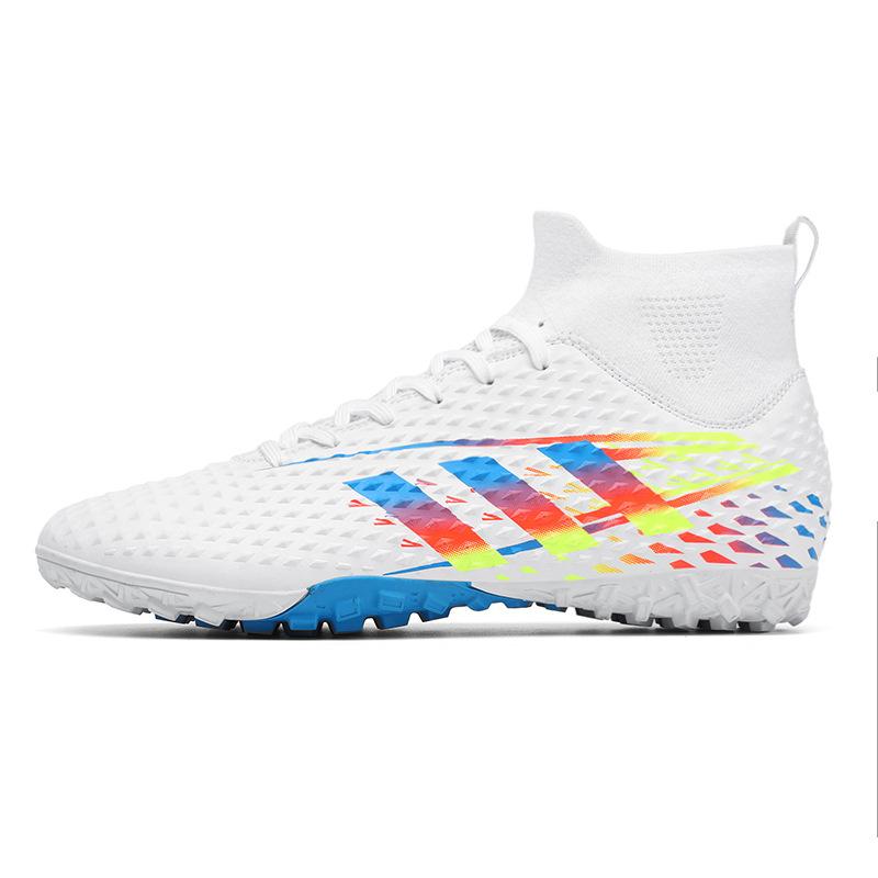 New Large-size Football Shoes Men's High-top Young Students Game Training Artificial Turf Long Broken Nails Football Shoes