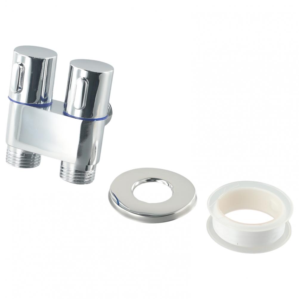 G1/2 1 in zwei out Doppelsteuerung Waschmaschine Wasserhahn Toilette Dreiecksventil