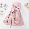 Girls Fleece Lined Outdoor Windbreaker Jacket Kids Casual Long Sleeve Outerwear