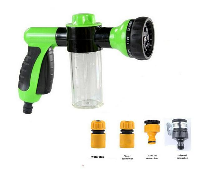High-Pressure Car Wash Foam Water Gun Set with 4-Connector Hose