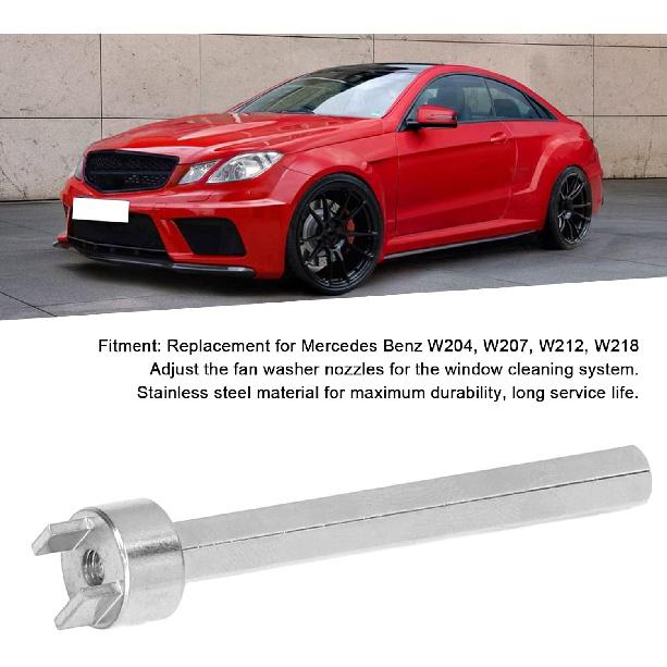 ARAMOX Washer Nozzle Adjustment Tool, Stainless Steel Windscreen Washer Nozzle Adjustment Tool 4mm/6mm Slots Replacement for Benz W204 W207 W212 W218