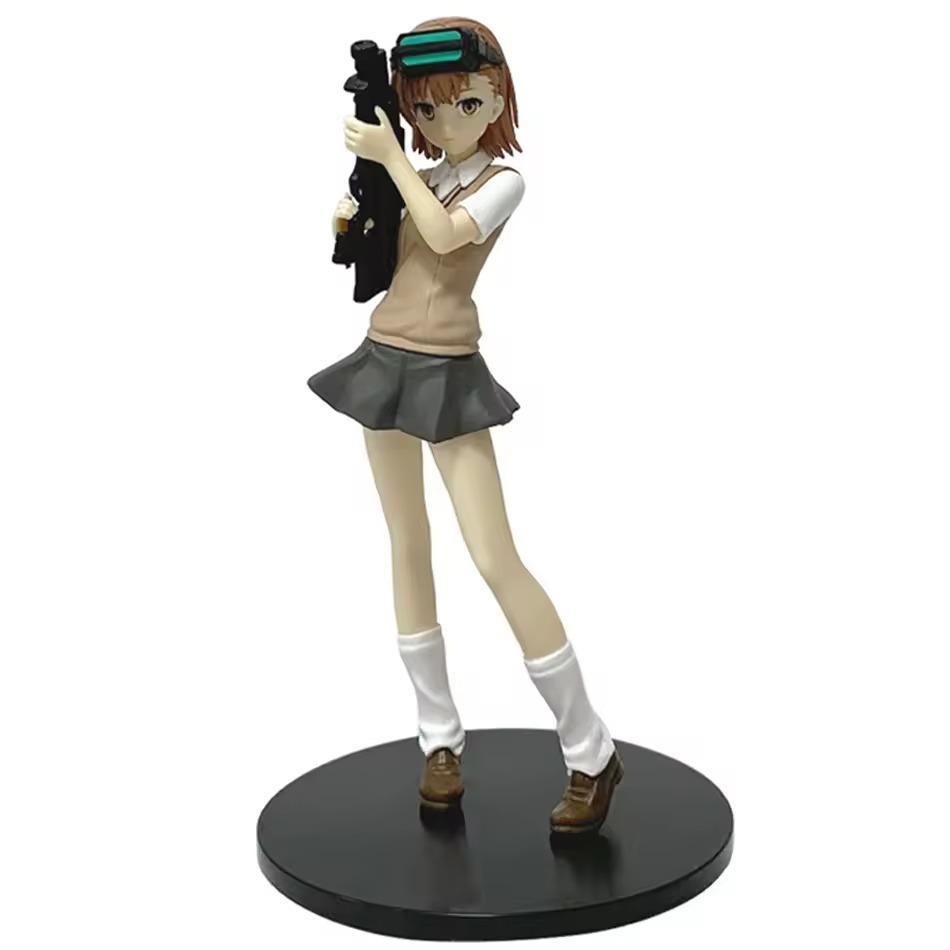17CM Anime A Certain Magical Index Misaka Mikoto Railgun Girl Anime Figure PVC Action Figures Model Anime Cartoon Model Toy Gift