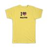 Geschenk-T-Shirt : Ich liebe Malaysia Flagge Herz Landeswappen Malaysischer Auswanderer