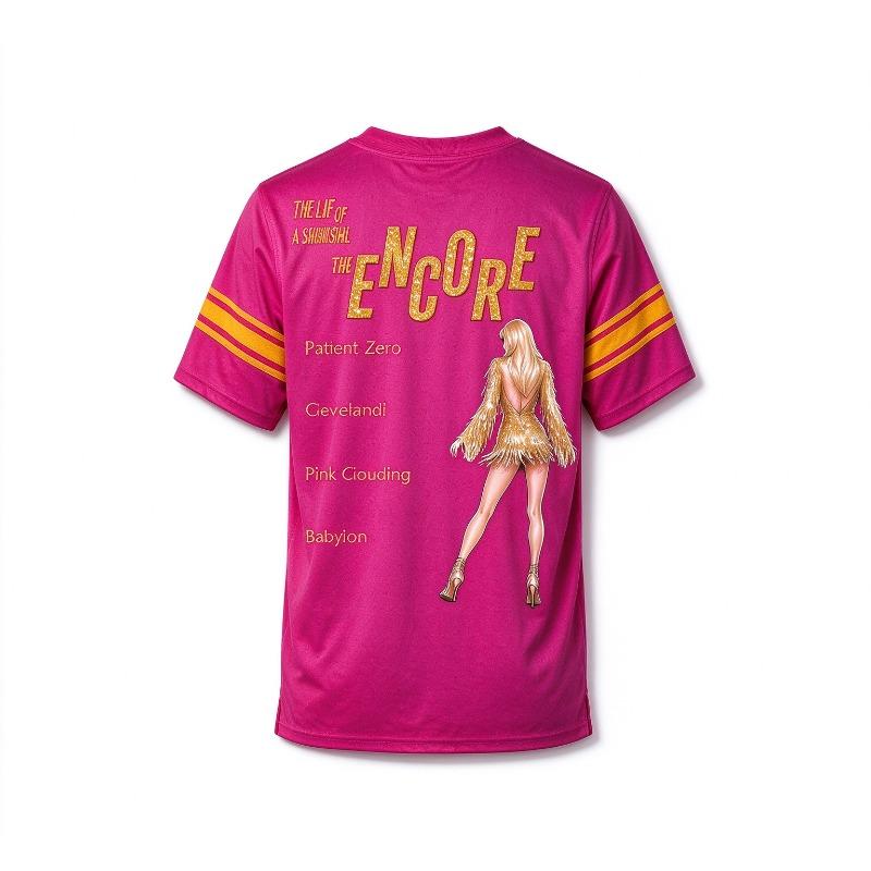 The Life of A Showgirl The Encore T Shirts TS 3D Full Printed Mesh Jersey Music Fans Gifts Sportswear Unisex V-neck Short Sleeve