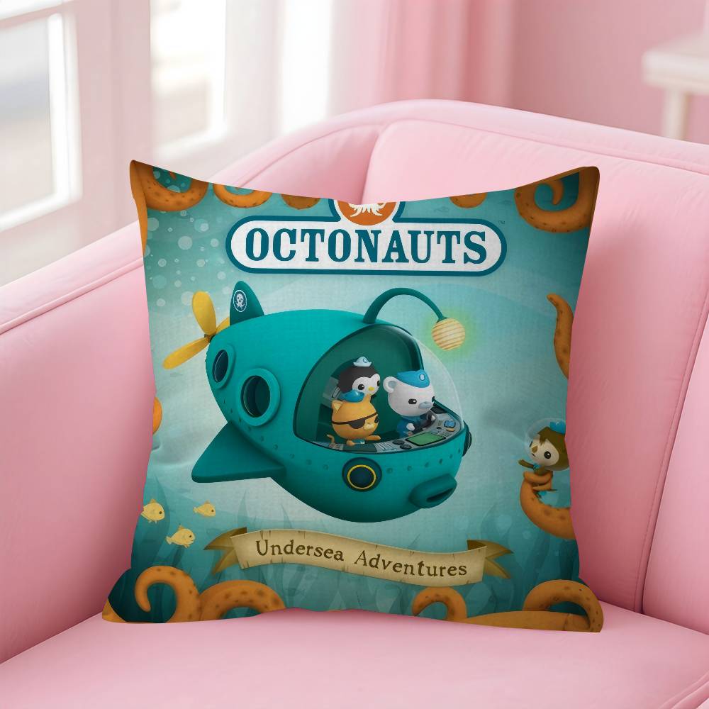 Bblue Octonauts Logo Personalized Pillow Dust Cover Bedroom Kids Party Decoration Pillowcase Birthday Children Gift
