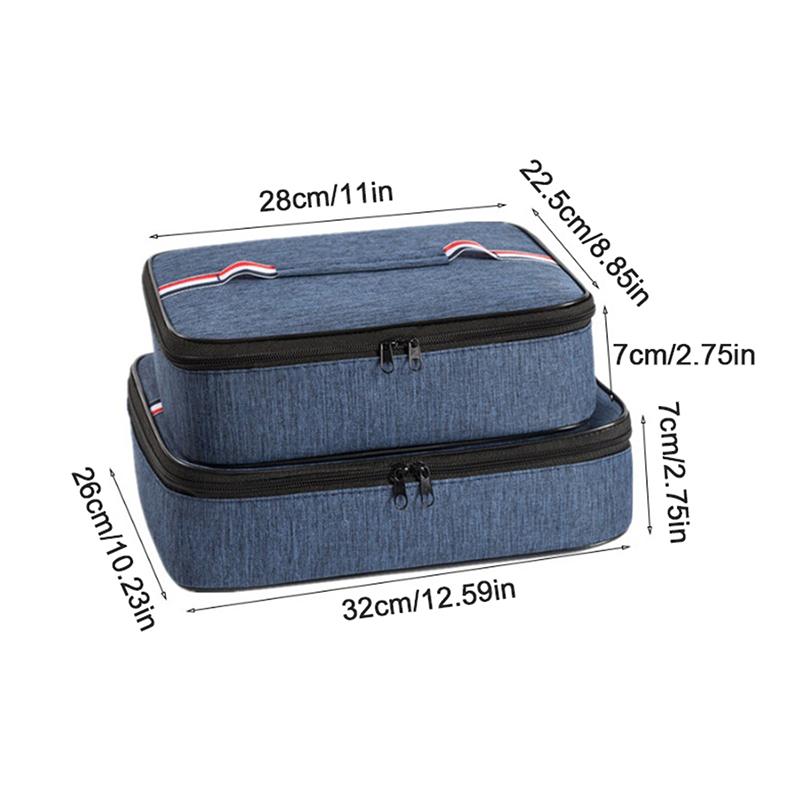 Portable Insulated Lunch Box Bag Large Capacity Flat Tote Bag Food Delivery Cooler Bag For Working Hiking