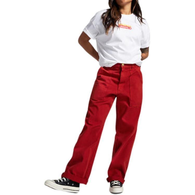 Converse T Shirts Women's White Crew Neck Moderate Straight Fit 10026466-A01