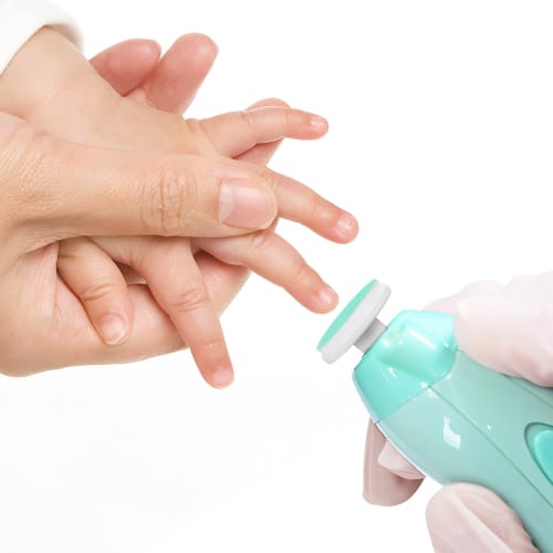 FOMIYES 24-Piece Nail File, Baby Nail Grinder Grinding Head Refill, Replacement Nail Buffer Pads for Moms, Replacement Nails, Scissors, Electric Nail