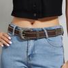 Punk Rivet Waist Belt Hip Hop PU Leather Belt Casual Women Waistband  Ladies