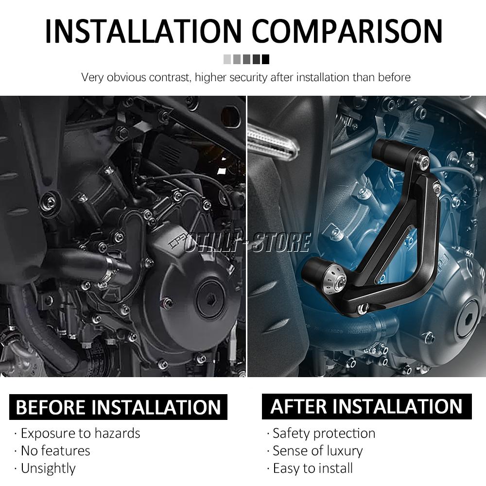 CNC Falling Protection Frame Slider Fairing Guard Crash Pad Protector For YAMAHA MT-09 MT 09 SP Tracer 9 Tracer9 GT XSR 900