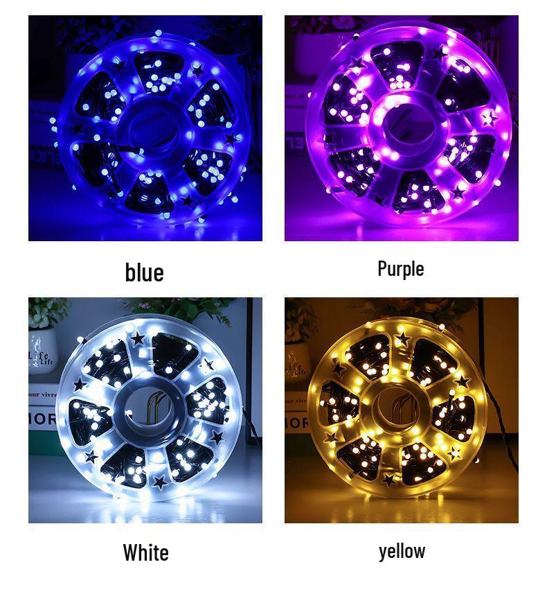 Convenient XL High-Brightness LED Starry String Lights for Christmas, New Year, Courtyard, and Spring Festival Decorations