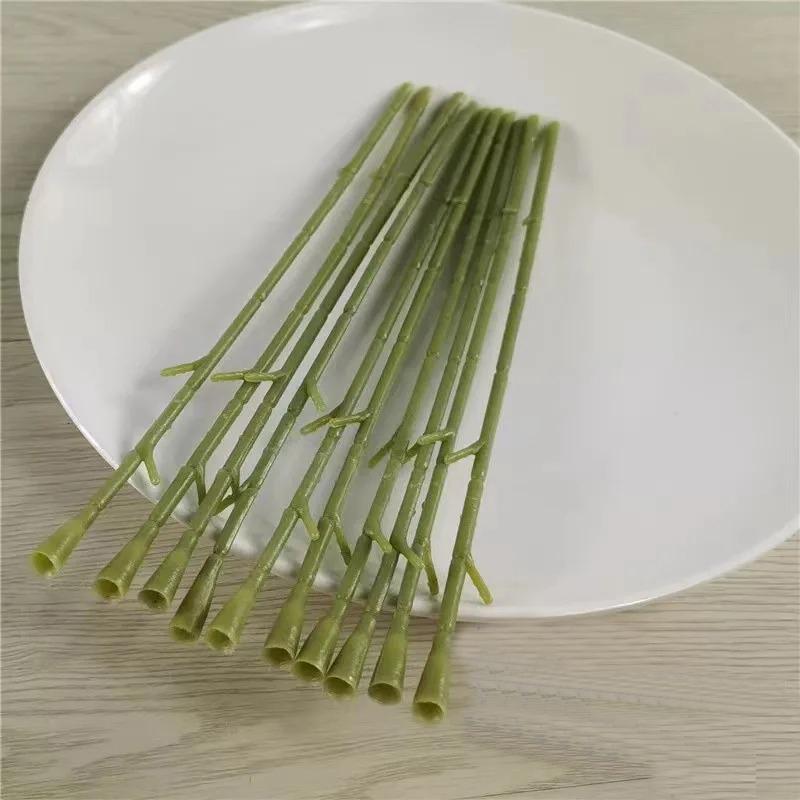 Artificial Flower Vase Decor Stem Iron Needlework Wire Plant Wall Accessories For DIY Craft Supplies Plastic Rose Stick Pole