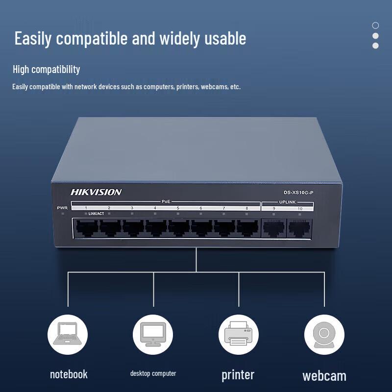 Hikvision 8-Port Gigabit PoE Switch