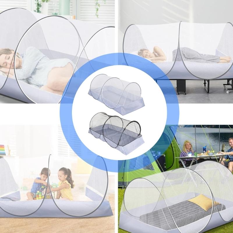 Faltzelt Einzelperson Outdoor Camping Moskitonetzzelt Atmungsaktiv Praktisches Netzschlafzelt für Camping, Angeln