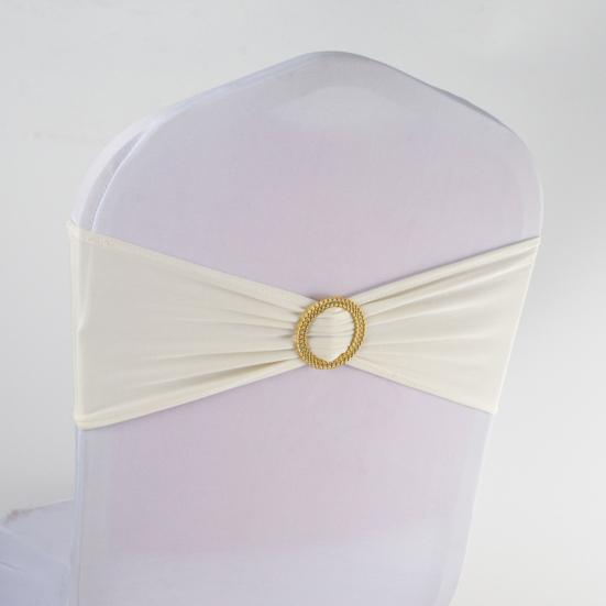 10 Pcs Chair Sashes Stretchy Chair Back Bands Chair Ties Bows with Buckle Slider for Wedding Party Hotels Banquet Decoration