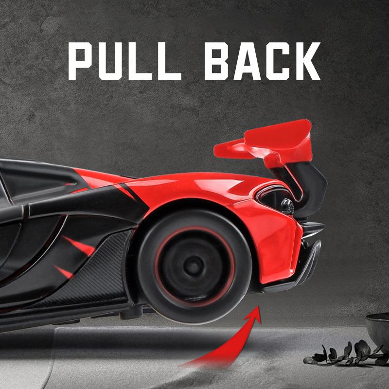 1/31 Mclaren P1 GTR Alloy Car Model Light & Sound Effect Diecast Car Toys for Boys Birthday Gift Toys Car Collection