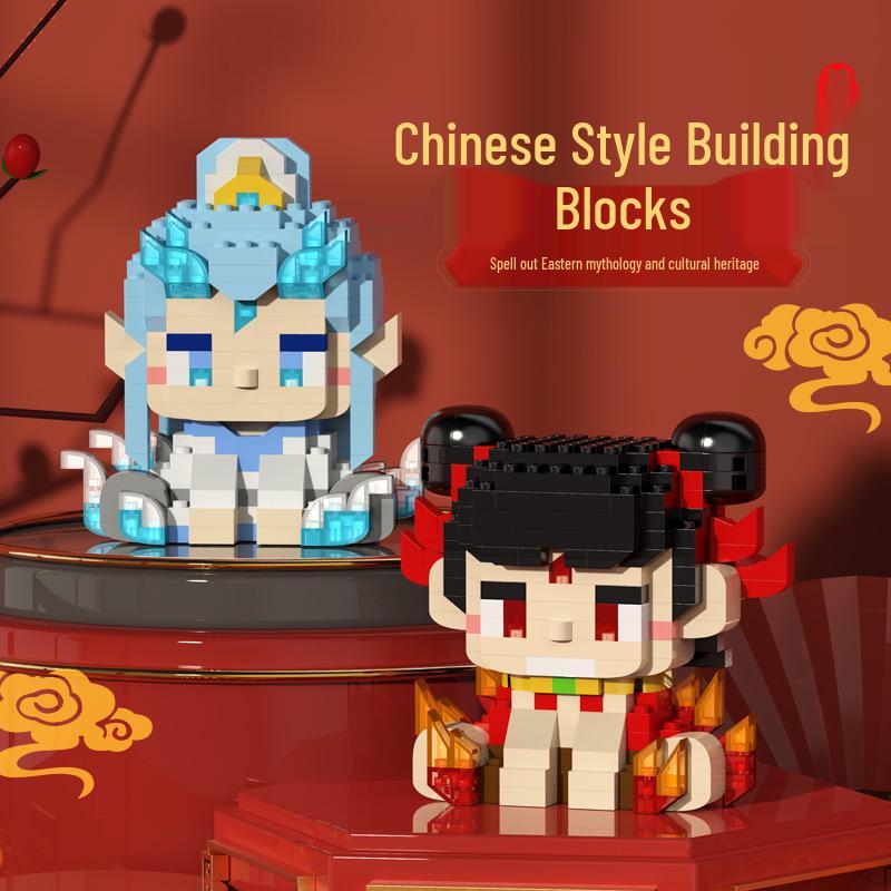 Nezha Ao Bing Kompatybilne Kreskówkowe Klocki Budowlane i Ozdoby
