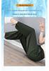 Women's Stylish High-Waist Ice Silk Wide-Leg Pants - Summer, Lightweight, Drapey, Middle-Aged Style