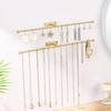 Black Wall Mounted Jewelry Storage Rack Pack of 2 : 12.6-inch Necklace Rack with Screws for Earrings Bracelets Rings Hair Rings Glasses