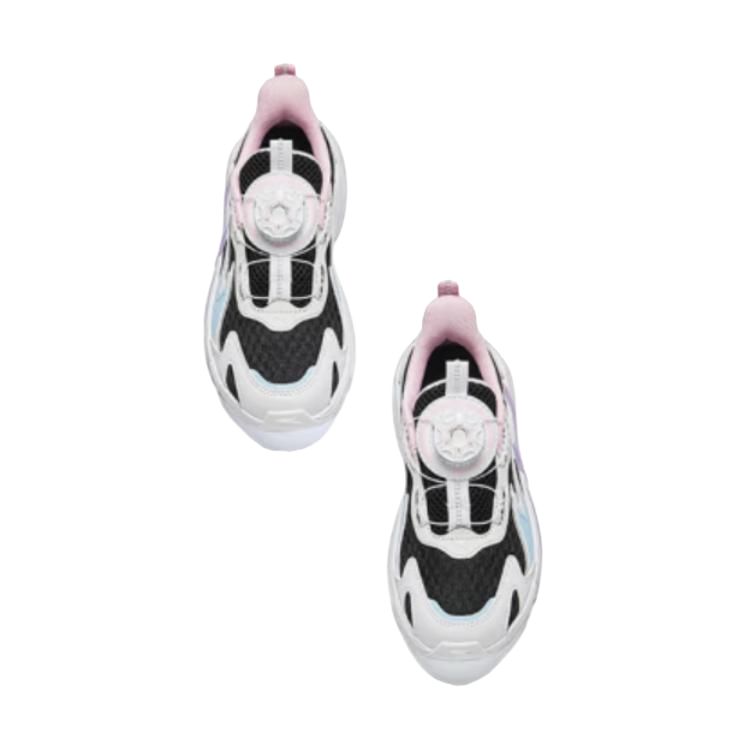 Anta Kids Comfortable Versatile Non-Slip Shock Absorbing Wear-Resistant Breathable Low-Top Casual Shoes Kids Casual Shoes Black White Pink 322439921-3