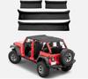 4 For 2018-2025 Jeep Wrangler JL Rubber Door Sill Guards Entry Scuff Plate Cover All-inclusive Threshold Strips