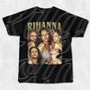Rihanna Vintage T-Shirt: Unisex Cotton Graphic Tee FD T-Shirt Mens Kids
