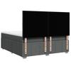 Box Spring Bed with Mattress Dark Grey 180 x 200 cm Fabric