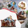 Christmas Nativity Scene Figurine Set Birth of Jesus Resin Figure Religious Decor