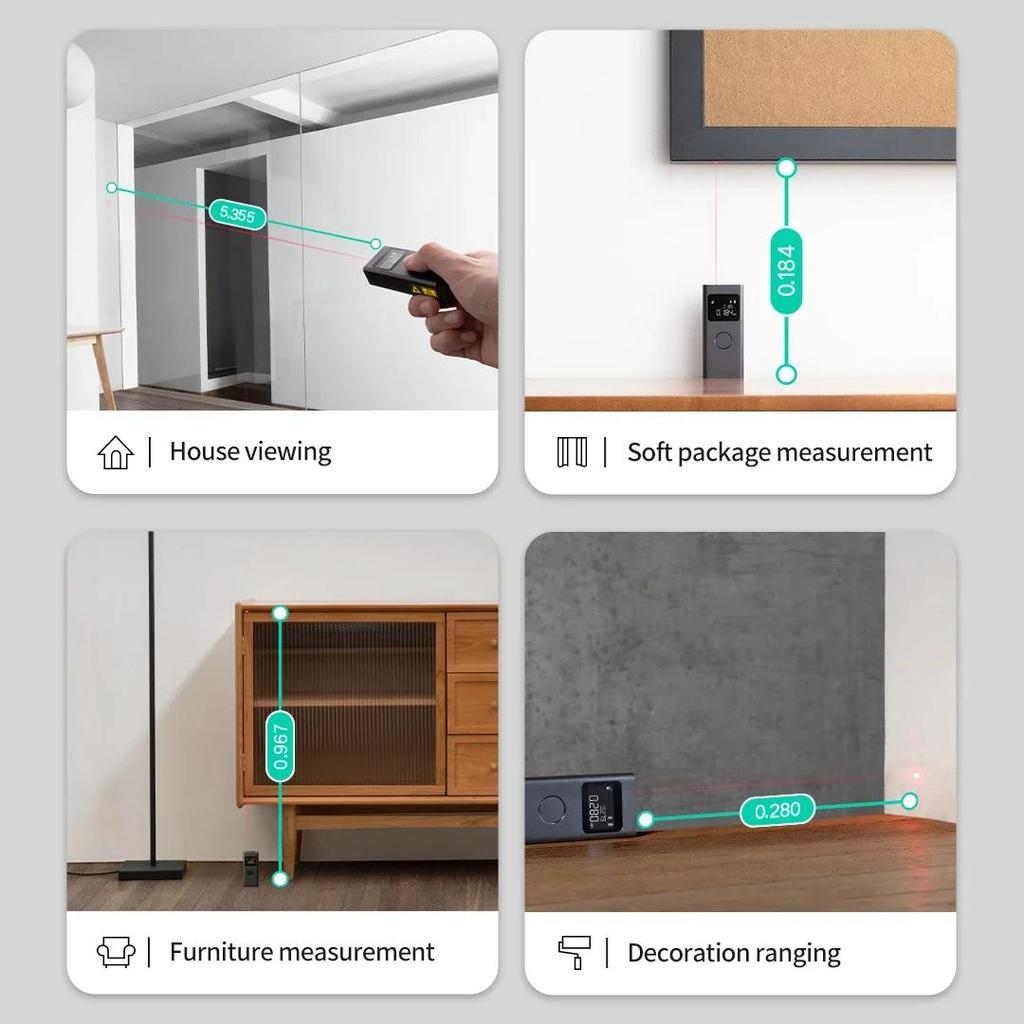 Xiaomi Telemetru Laser Inteligent Mijia 3mm Precizie Înaltă 40m Ranging Laser Tip Încărcare Type-C Cu Aplicația Mijia Măsurare Scenă Reală