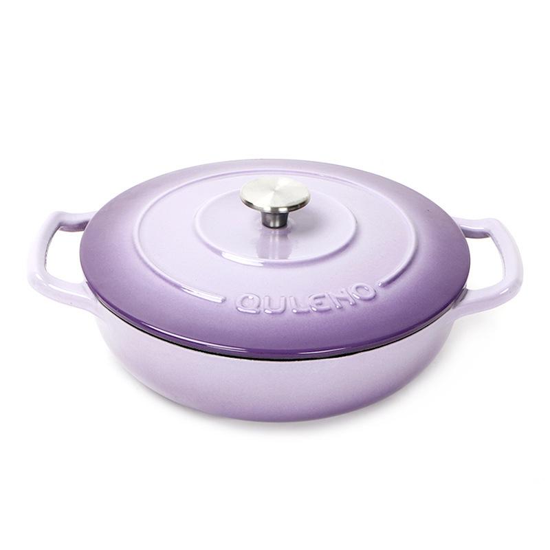 26cm Enameled Cast Iron Dutch Oven 3 Quart Heavy Soup Pot Casserole Dish For Bread Baking And Stew Kitchen Nonstick Braised Pot