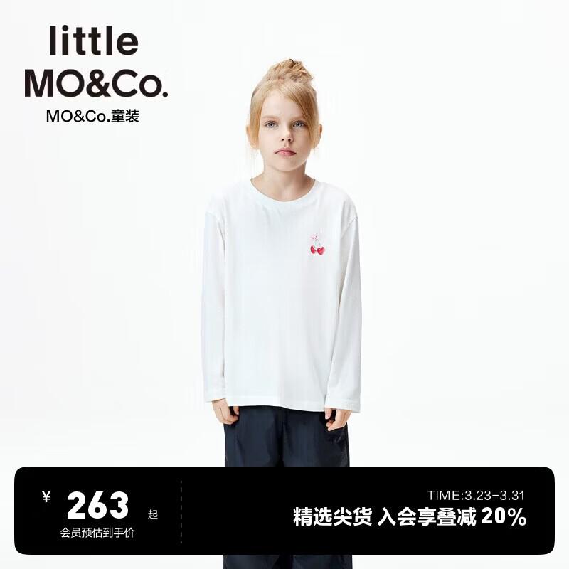 

Little MO&Co. Girl s Cherry Print Cotton Long Sleeve Tee 140