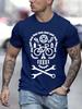 Funny Retro T-Shirt Top T-shirts for Men Bicycle Racing Sugar Skull Bicycle Cycling Dia De Los Muertos Hip Hop Tops Men's Shirts