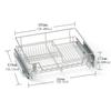 Extendable Kitchen Cabinet Organizer PullOut Drawer Storage Basket under Shelf Double