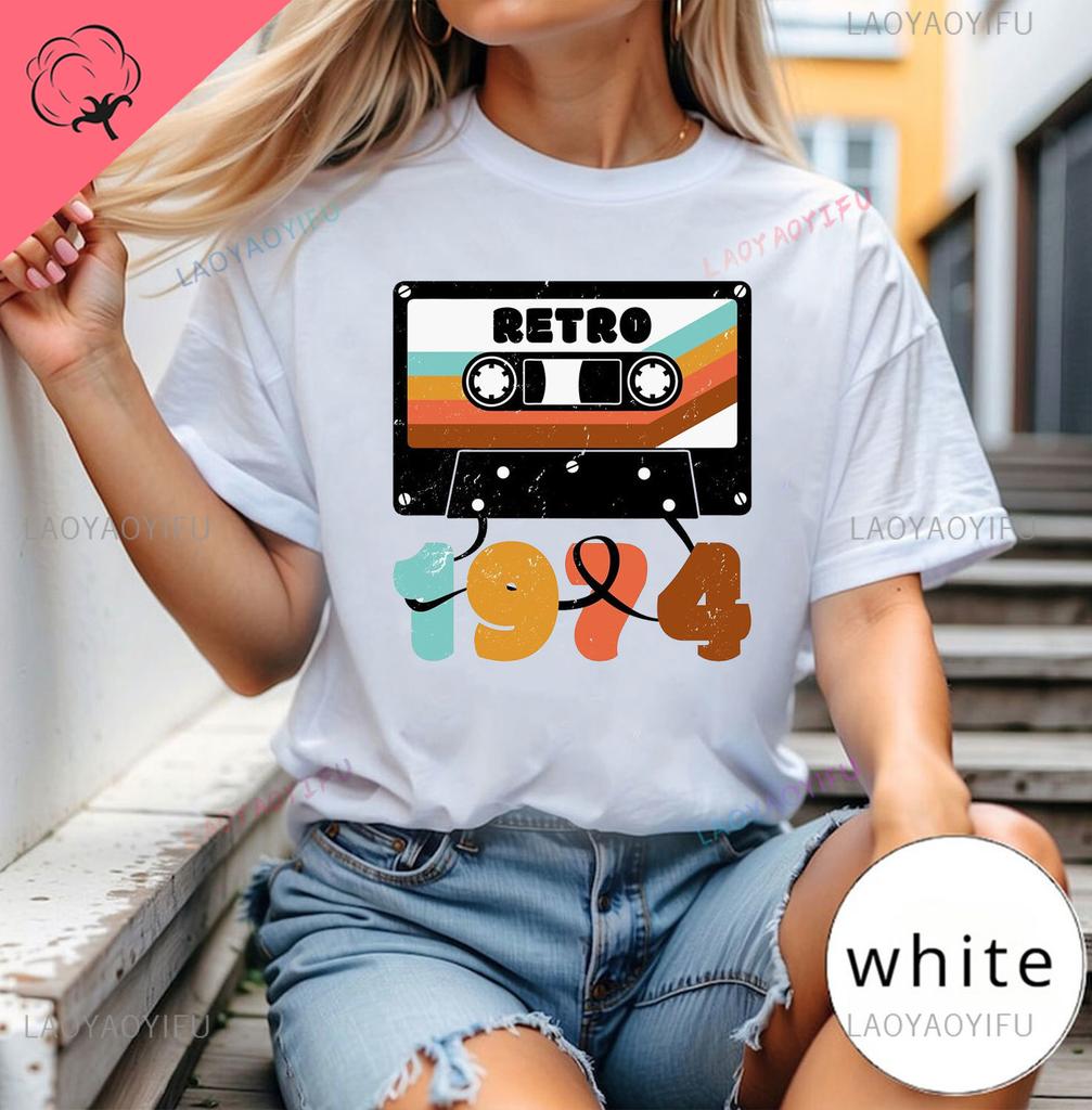 Mens Luxury Tshirt Vintage Year 1974 - Limited Edition 49rd Birthday Mens Funny T-Shirt 50 Year Old T Shirt Summer Tops Tees