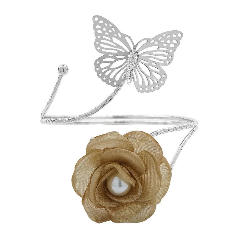 2pcs Three-dimensional Butterfly Flower Pearl Curtain Hooks Without Holes for Bedroom and Living Room Soft Decoration Curtain Ties