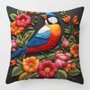 Flower Bird  45cm Pillow Case Vintage Decorative Pillowcase Creative Cushion Cover  Bedroom Accent