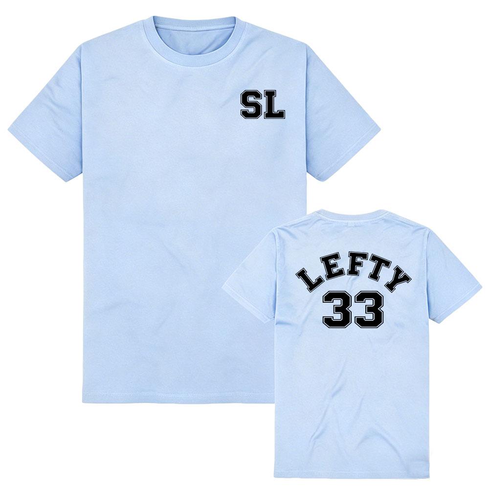 STELLA Lefty Varsity T-Shirt Kurzarm Baumwolle Sommer T-Shirt Unisex Streetwear Lässig Rundhals Lässige Mode Oberteile Grafikdruck