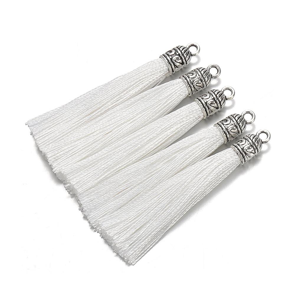 Tone Tassel Pendant Necklace with Beaded Caps for Women