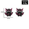 Funny Halloween Earrings Simulation Plastic Face Pumpkin Ghost Death Halloween Earrings.