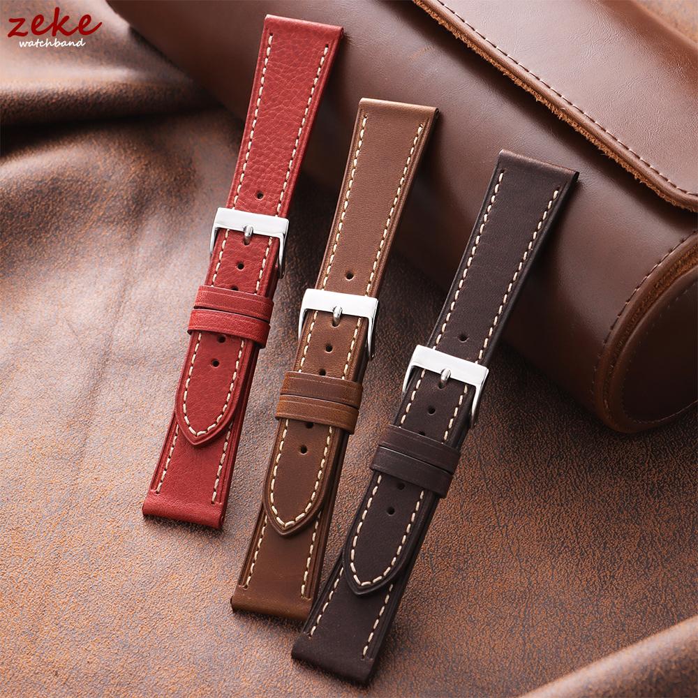 Genuine Leather Watch Band 18mm 20mm 22mm Vintage Cowhide Strap for Omega Quick Release Bracelet for Seiko Universal Wristband