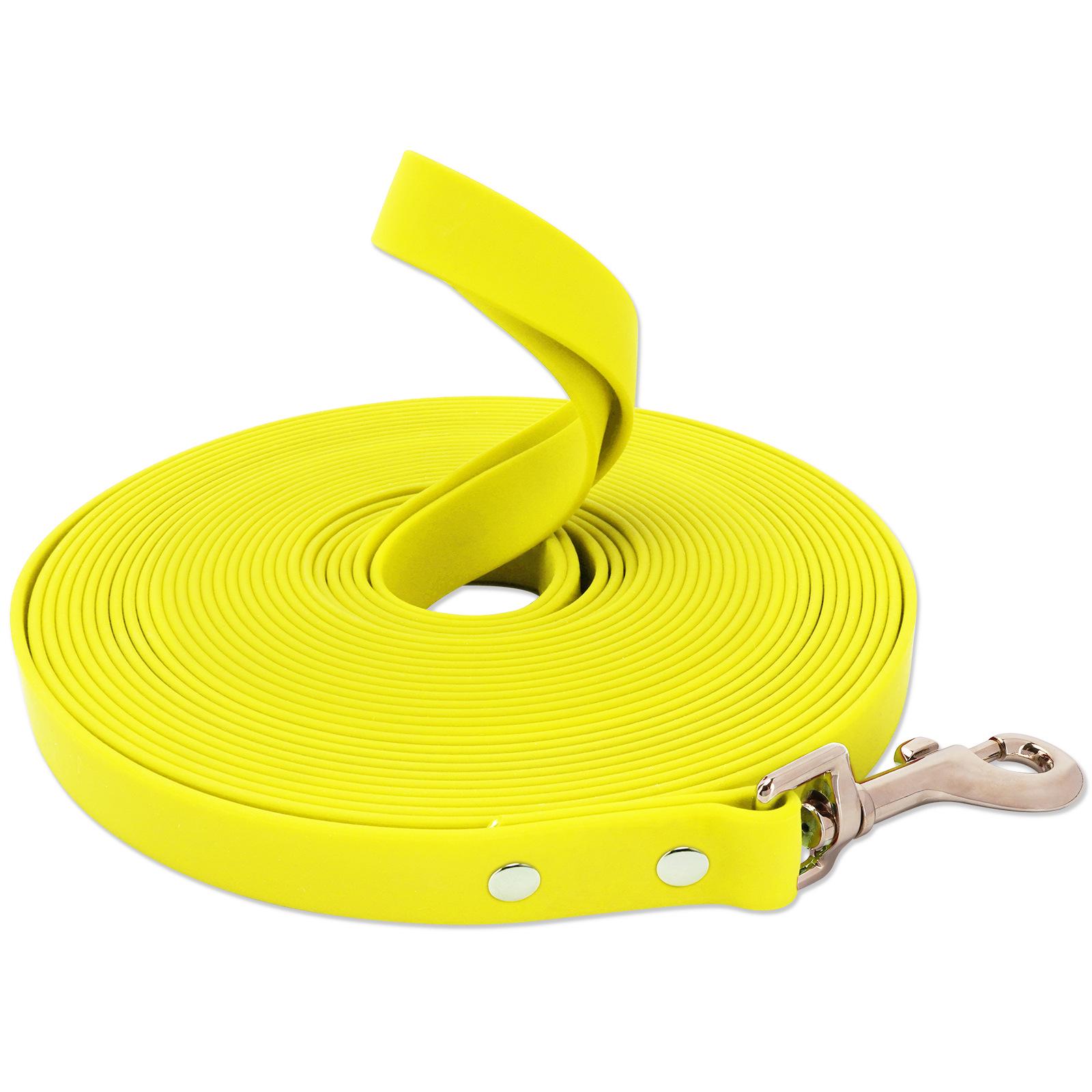 Waterproof and Stain-proof PVC Dog Leash for Beach, Swimming, Tracking, and Training. 3m x 1.5cm жёлтый