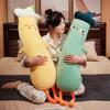 Cartoon Soft Yellow Chick Long Pillow Plush Toy Doll Chick Doll Girl Soothing Puppet Doll