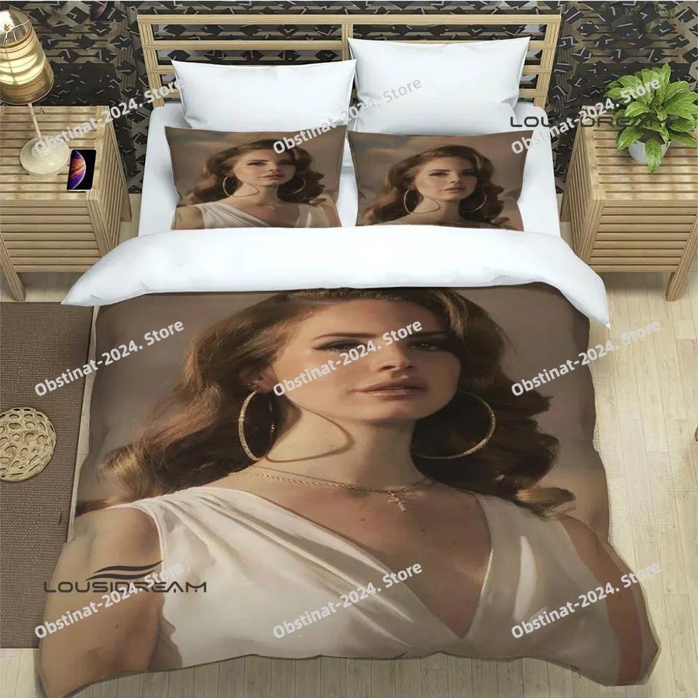 Lana Del Rey Bettwäsche Set Druck Mit Kissenbezug Bett Weiche Bettdecke Weich Einzel Doppel Queen Super King-Größe Abmessungen Abmessungen Luxuriöses Geburtstagsgeschenk