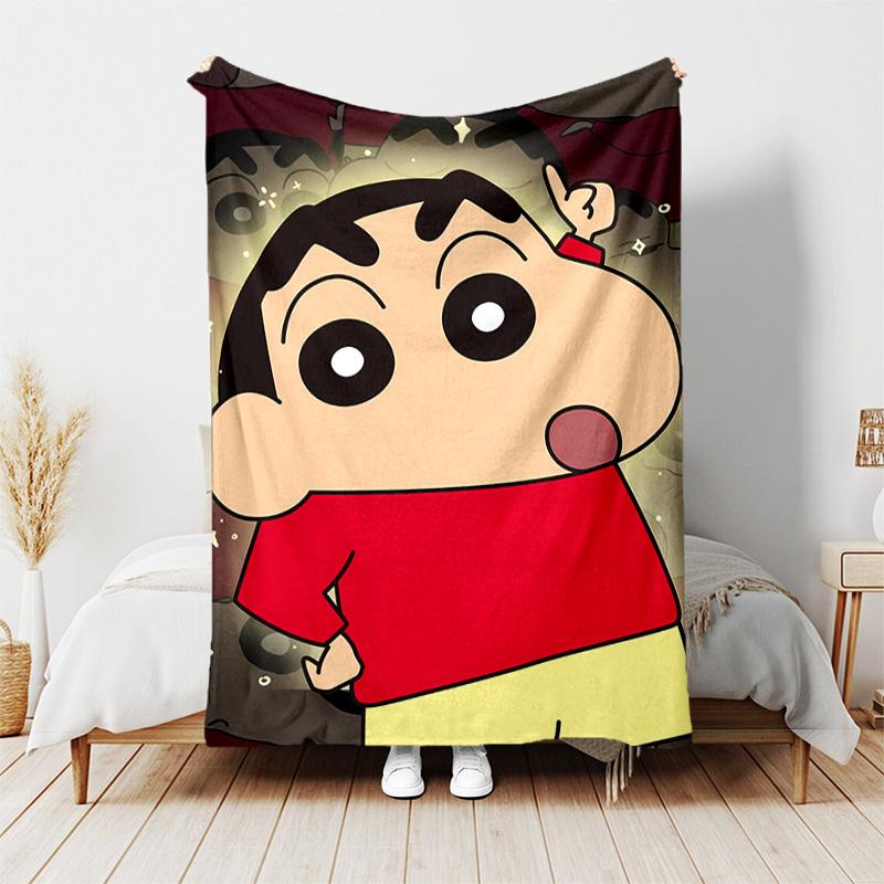 1pc Blanket - Crayon Shin-chan Print Design, Lightweight Blanket for Sofa, Bed- Soft &Warm, Gift for All Seasons